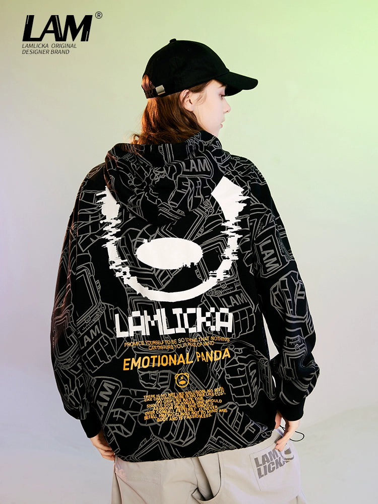 Lamlicka Loose Autumn and Winter Couple Hooded Sweater