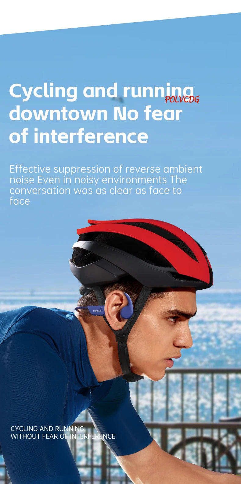 POLVCDG Bone Conduction Headset IPX8 32GB Bluetooth 5.3 Wireless Headset with microphone Waterproof Swim 2024 New