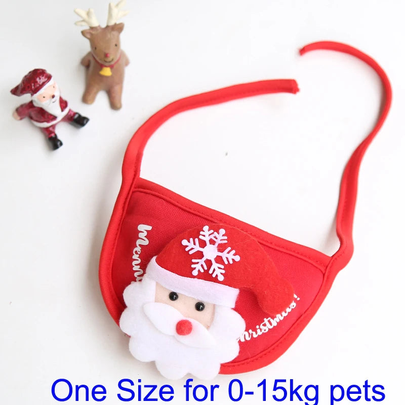 Christmas Pet Hat Cute Antlers Saliva Towel for Dog Cat Dress Up Supplies Scarf Autumn and Winter Clothes Pet Accessory