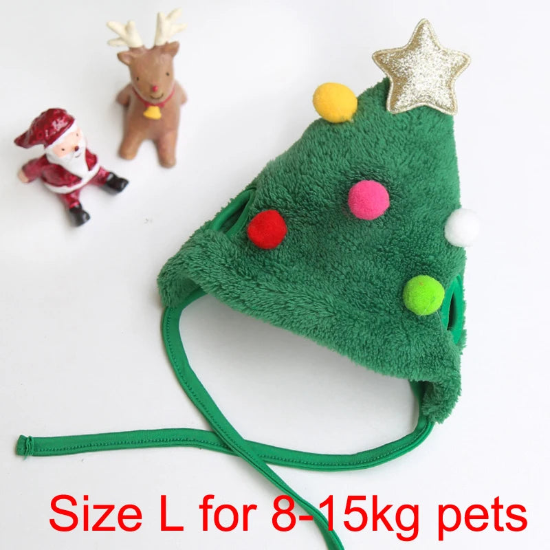 Christmas Pet Hat Cute Antlers Saliva Towel for Dog Cat Dress Up Supplies Scarf Autumn and Winter Clothes Pet Accessory