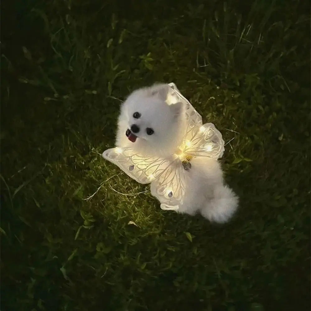 Dog Wings Glowing Butterfly Pet Back Decoration Cute Cat Accessories Dog Clothes for Small Medium Pet Supplies